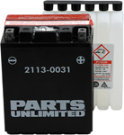 Parts Unlimited AGM Maintenance-Free Battery YTX14AHLBS .732 LTR (2113-0031)