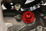 Works Connection Aluminum Oil Filler Plug Honda/Kawasaki/Yamaha (Red) 24-070