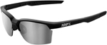 100% SPORTCOUPE Sport Performance Sunglasses (Matte Black w/HiPER Silver Mirror Lens)