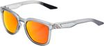 100% HUDSON Sunglasses (Soft Tact Translucent Crystal Grey w/HiPER Red Multilayer Mirror Lens)