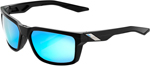 100% DAZE Sunglasses (Matte Black w/HiPER Blue Multilayer Mirror Lens)