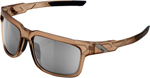 100% TYPE-S Sunglasses (Matte Translucent Crystal Sepia w/HIPER Silver Mirror Lens)