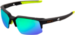 100% SPEEDCOUPE Sport Performance Sunglasses (Soft Tact Cool Grey w/Green Multilayer Mirror Lens)