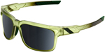 100% TYPE-S Sunglasses (Matte Translucent Olive Slate w/Black Mirror Lens)