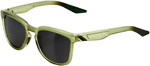 100% HUDSON Sunglasses (Matte Translucent Olive Slate w/Black Mirror Lens)