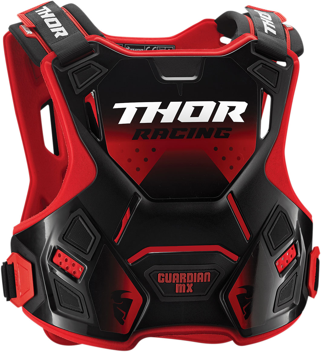 Thor GUARDIAN MX Chest Protector/Roost Guard (Red/Black)