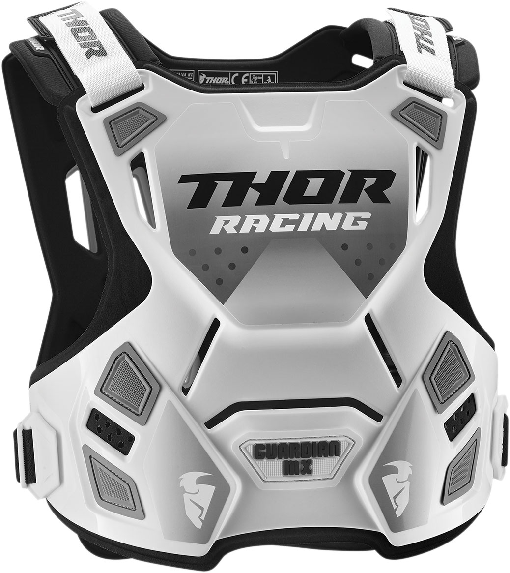 Thor GUARDIAN MX Chest Protector/Roost Guard (White/Black)