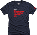 100% THANKS T-Shirt (Navy Heather)