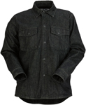 Z1R Long Sleeve Cotton Denim Shirt (Black)
