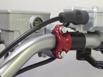 Works Connection Aluminum Rotating Bar Clamp Honda/Kawasaki/Suzuki/Yamaha (Red) 31-800