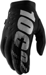 100% BRISKER Cold-Weather Gloves (Black/Gray)