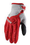 Thor Youth Spectrum Gloves (Red/Gray)