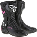 Alpinestars Stella SMX-6 V2 Vented Road/Track Motorcycle Boots (Black/Pink/White)
