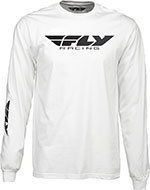 Fly Racing - CORPORATE Long Sleeve Premium Fit T-Shirt (White)