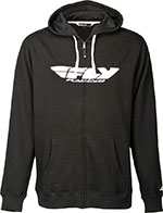 Fly Racing Corporate Zip Up Sweatshirt Hoodie (Black)