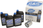 S&S Cycle Oil Change Kit for 1999-'17 HD Twin Cam 88, 96, 103 and 110 Engines | 20W-50 | 153969