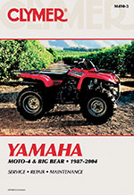 Clymer Repair Manual for YAMAHA YFM350 2-WD 4-WD Moto-4, YFM400 2-WD 4-WD Big Bear