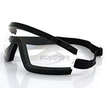 Bobster Wrap Around Goggles (Black Frame, Clear Lens)