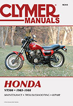 Clymer Repair Manual for Honda VT500FT Ascot, VT500C Shadow, VT500E Euro Sport