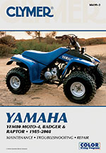 Clymer Repair Manual for Yamaha YFM80 Moto-4, YFM80 Badger, YFM80 Raptor